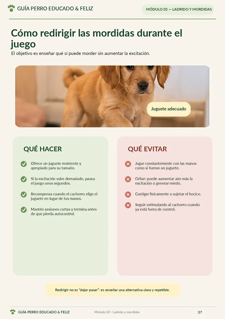 Cómo redirigir las mordidas durante el juego